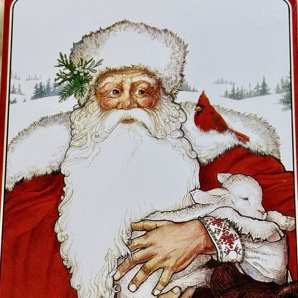 VTG 1987 Santa Claus Father Christmas Decorative Tin Art By Marson Hong Kong - Picture 10 of 16